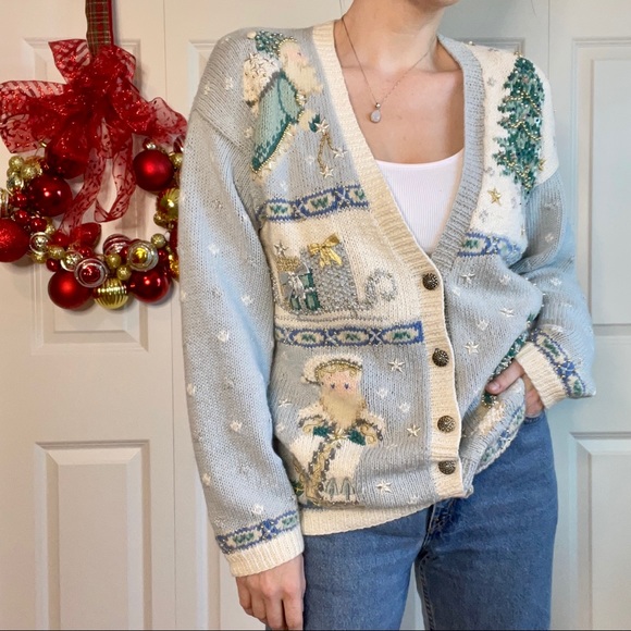 VTG Marisa Christina Classics Christmas Sweater 1995 LTD ED. Women's Size M - Picture 3 of 15